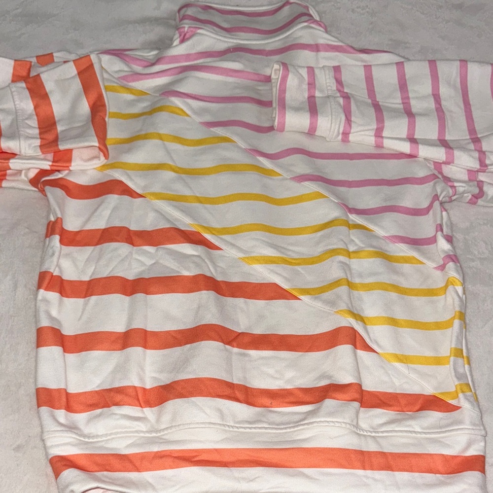 Solid & Striped Zip Pullover Striped Sweatshirt - image 3